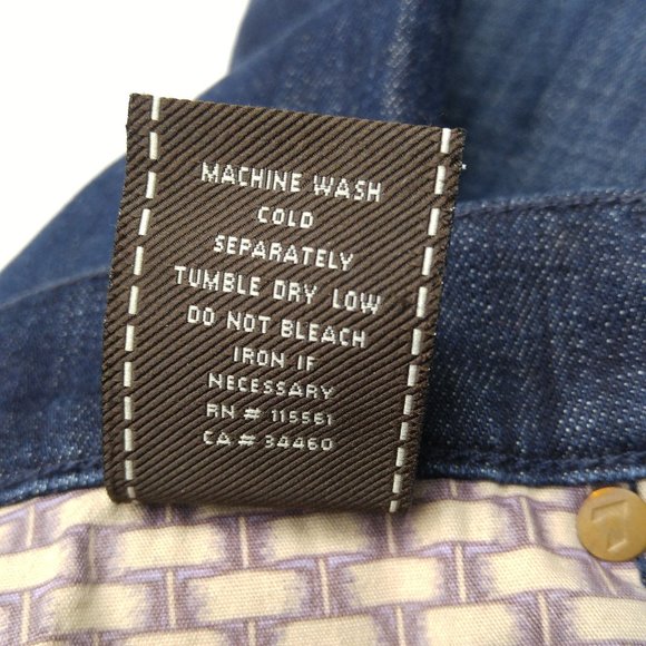 7 For All Mankind Crop Dojo Wide Leg Flare Jeans Women's 26 Stretch Seven B562 - Picture 8 of 8